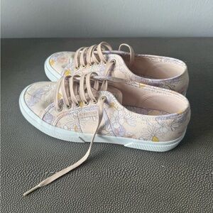 Superga Floral Pink and Yellow Sneakers